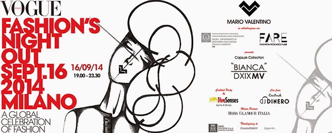 vogue fashion's night out 2014 milano invito Mario Valentino