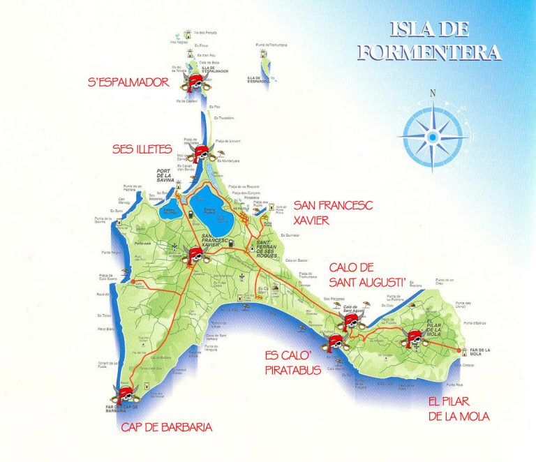 Formentera isola Baleari pirati tesori mappa