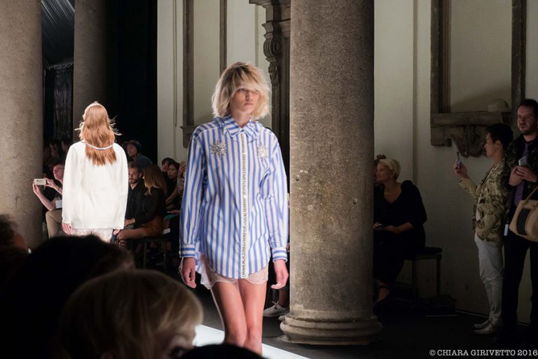 Francesco Scognamiglio Clinique mfw Milano Fashion Week sfilata palazzo del senato