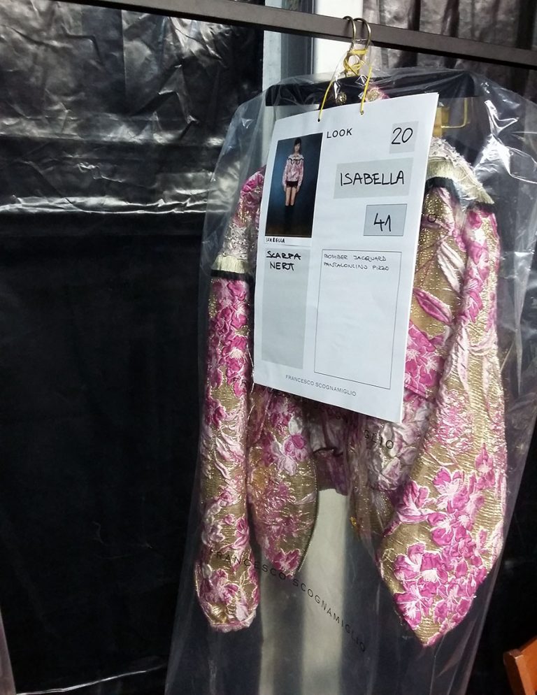 Francesco Scognamiglio backstage Clinique mfw Milano Fashion Week jacquared