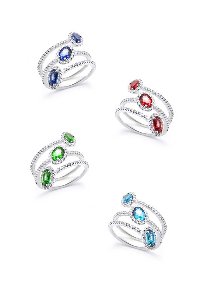 Mario Porzio gioielli pietre colorate anelli smeraldi rubini zaffiri