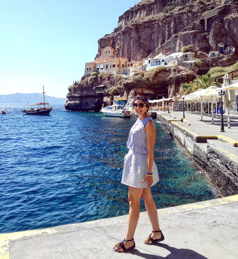 Elisa Raimondo The Fashion Scan Santorini Fira Thira porto mare moda blogger estate